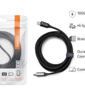 Toockie 2 mtr c to c and c to iphone 100 w braded cable
