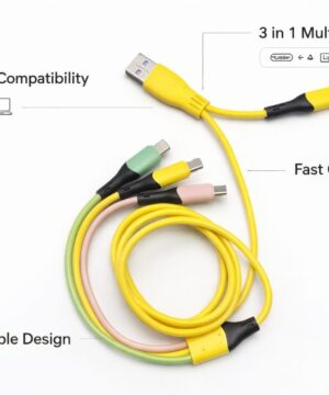 6 in 1 cable super fast charge support cto c/ cto iphone / usb to c / usb to iphone / usb to v8