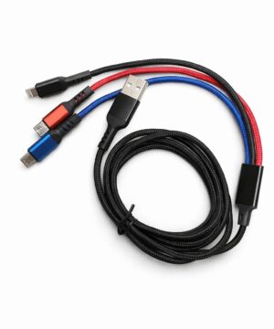 3 in 1 braded imported cable fast charge support usb to c / usb to iphone / usb to v8