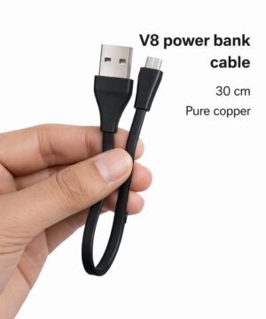 imported 30 cm v8 power bank data cable 2core