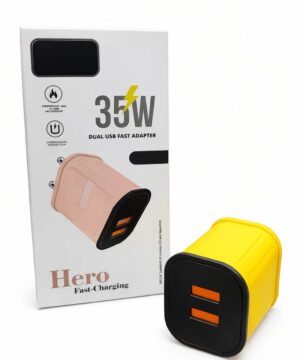 Hero series 35w dual usb fast charger with box and data cable OEM