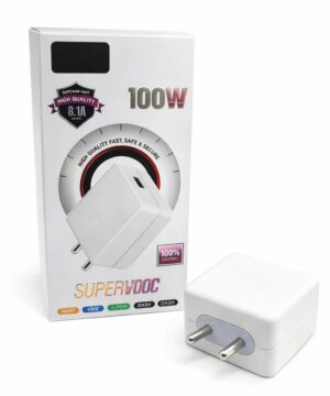 100w super vooc USB fast charger with box and data cable OEM