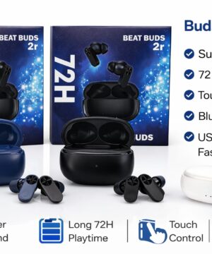 OEM beat buds 2r series tws with 72 hrs standby time 12 hr music time with box